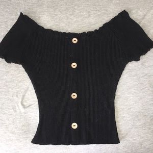 Black crop top